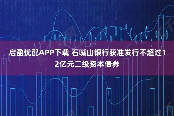 启盈优配APP下载 石嘴山银行获准发行不超过12亿元二级资本债券